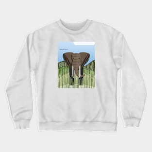 Minimal Zoo Art Series | A to Z  | Elephant Crewneck Sweatshirt